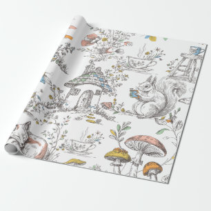 Söt Skogs Baby Shower Presentpapper