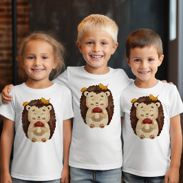 Söt skogs höst igelkott barn t-shirt | Vattenfärg