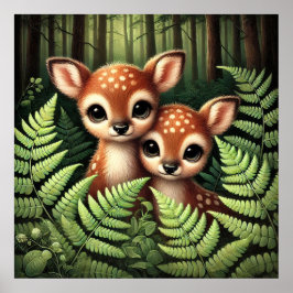 Söt skogshjort illustration – Bedårande kid Poster