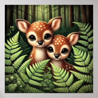 Söt skogshjort illustration – Bedårande kid Poster
