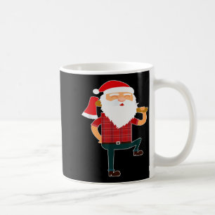 Söt skogshuggare jultomte rolig ful jul yxa mössa kaffemugg