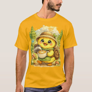 Söt Skogskylling T-Shirt | Kawaii Babyfågel Fanta