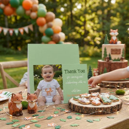 Söt skogsräv födelsedagsfoto tack-kort tack kort