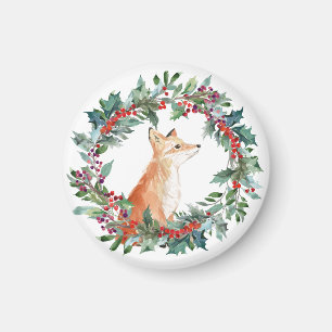 Söt skogsräv jul magnet