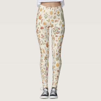 Söt Skogsräv Sol & Regnbåge Kvinnors Lediga Leggings