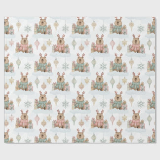Söt skogsrenhjort Capybara jul Presentpapper