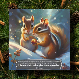 Söt skogssjokorre Bibelvers jul Julkort