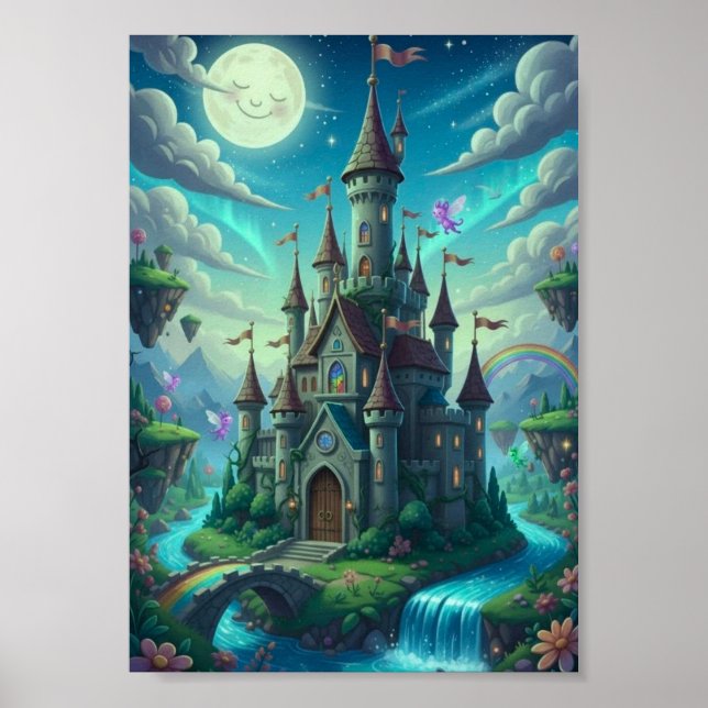 Söt skogssolstråle fantasiposter poster (Framsidan)
