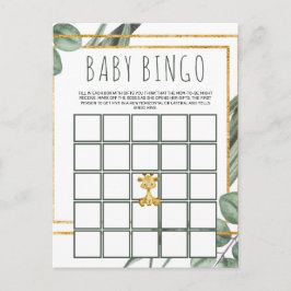 Söt skogsteddybjörn Baby Shower Bingo Kort