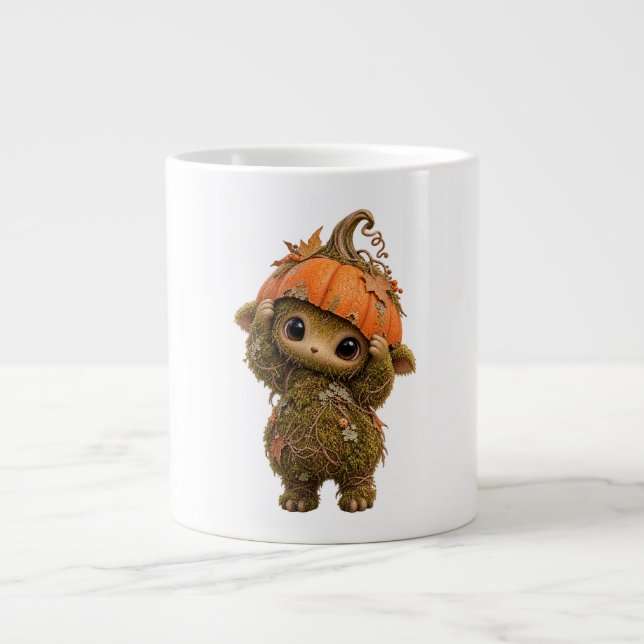 Söt Skogstomte Pumpa Mugg Jumbo Mugg (Framsidan)