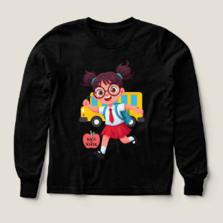 Söt skolbrudgul buss tillbaka till skolan Vector T Shirt