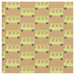 Söt skolbuss gul svart orange utbildning tyg