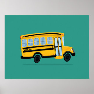 Söt skolbusskonst poster