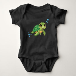 Söt Sköldpadda Barn T-Shirt
