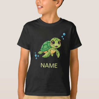 Söt Sköldpadda Barn T-Shirt