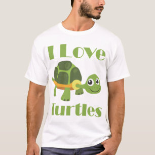 Söt Sköldpadda kär Barn Kräldjur Fan T Shirt