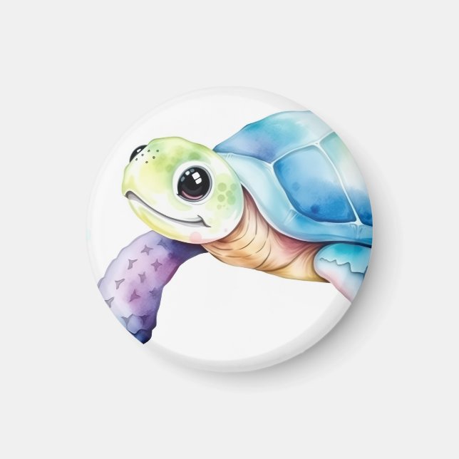 Söt Sköldpadda Magnet (Framsidan)