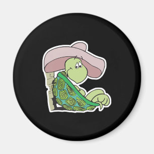 Söt sköldpadda med sombrero magnet