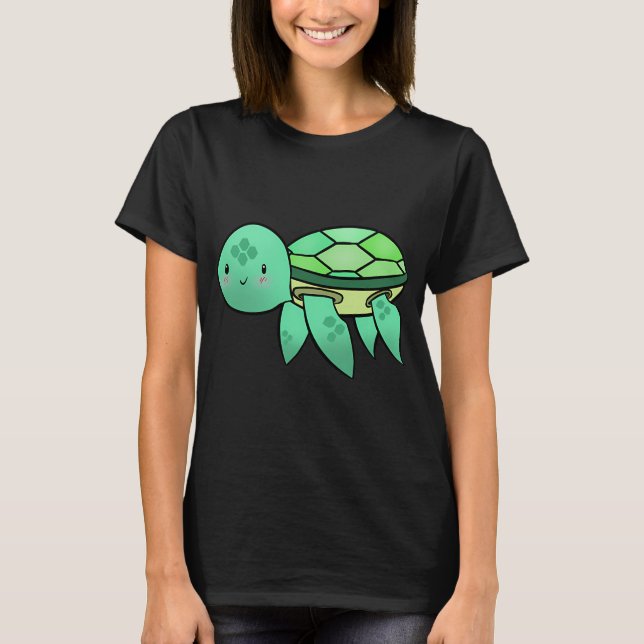 Söt sköldpadda t shirt (Framsida)