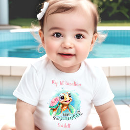 Söt sköldpaddas sommarlov Personlig flicka T Shirt