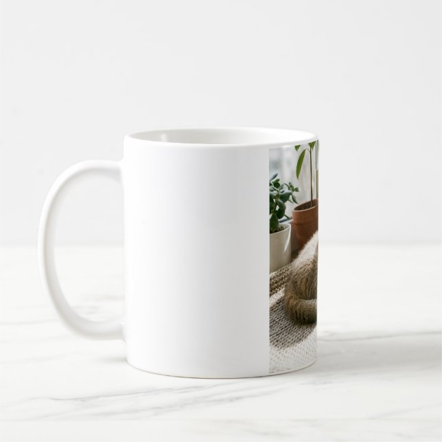 Söt skotsk fold kattmugg - mysig kattälskare kaffe kaffemugg (Vänster)