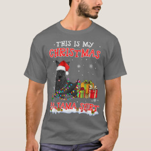 Söt skotsk terrier på snö jul pyjamas t shirt