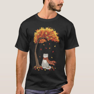 Söt Skotsk Vik Katt Höst Autumn T Shirt