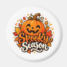 Söt Skräckig Säsong Pumpa Halloween Rund Magnet