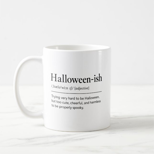 Söt skräckinjagande Halloween-säsong humor present Kaffemugg (Vänster)