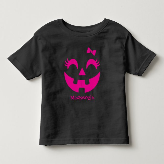 Söt skräddarsydd halloween-jack-o'-lantern t shirt (Framsida)