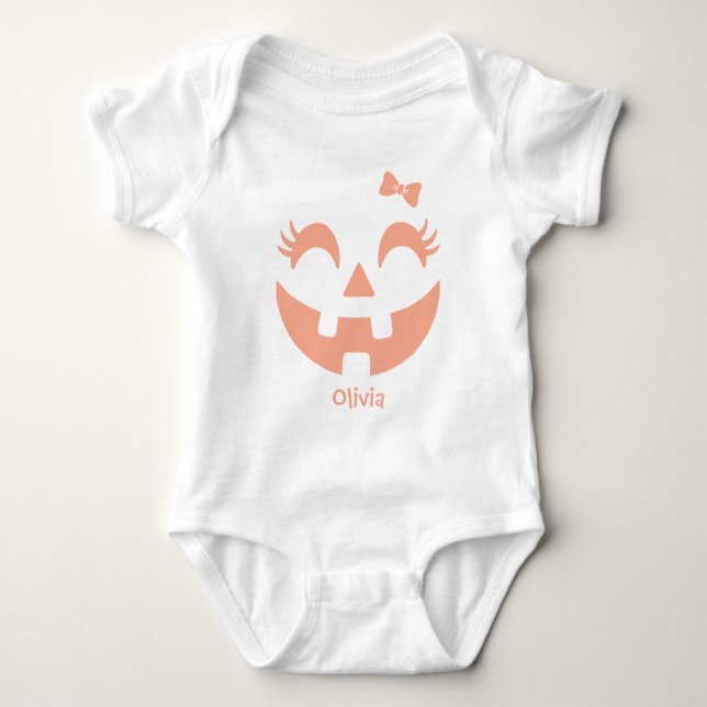 Söt skräddarsydd halloween-jack-o'-lantern t shirt (Framsida)