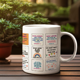 Söt skrift barn minnes bibelvers  kaffemugg