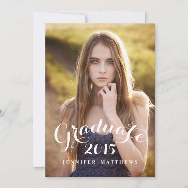 Söt skript 2015 Photo Studentfest Inbjudan (Framsida)