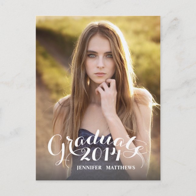 Söt skript | Inbjudan till studentfest (Framsida)