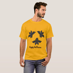 Söt Skumma Fladdermöss Glad Halloween Grafisk T-Sh T Shirt