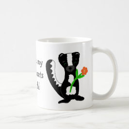 Söt skunk med text kaffemugg