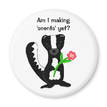 Söt skunk med text