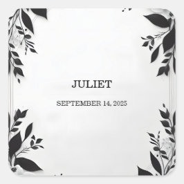 Söt sladd Vi knyter knuten Bröllopsfest Fyrkantigt Klistermärke