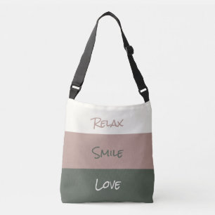Söt Slappna av Smile Kärlek Body Tote Bag Axelväska