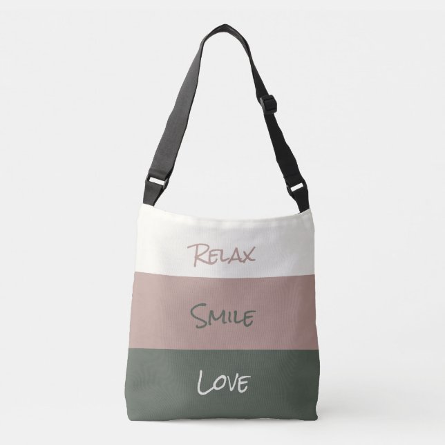Söt Slappna av Smile Kärlek Body Tote Bag Axelväska (Framsida)