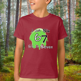 Söt Slim Grön 6 7 Personlig T-Shirt för Barn