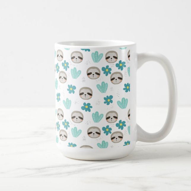 Söt Slothblommönster Kaffemugg (Höger)