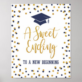 Söt slut på ett nytt inledande Studenten-tecken Poster