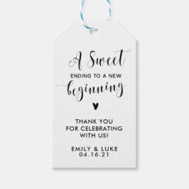 Söt slut till en ny startfördel presentetikett