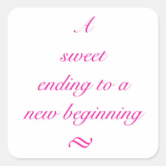 Söt slutmärke fyrkantigt klistermärke