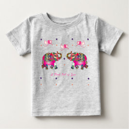 Söt småbarnskonstig elefant t shirt