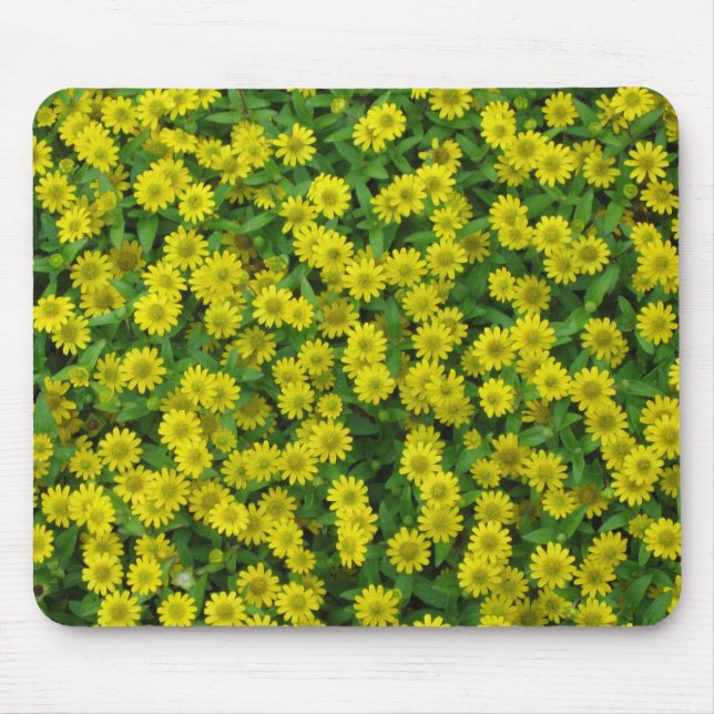 Söt Small Gula blommor Musmatta (Framsidan)