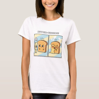 Söt smältande smör på rostat bröd serie t shirt