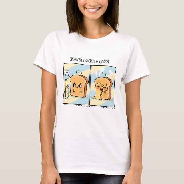 Söt smältande smör på rostat bröd serie t shirt (Framsida)