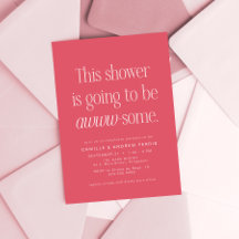 Söt smart fantastisk rosa baby shower
